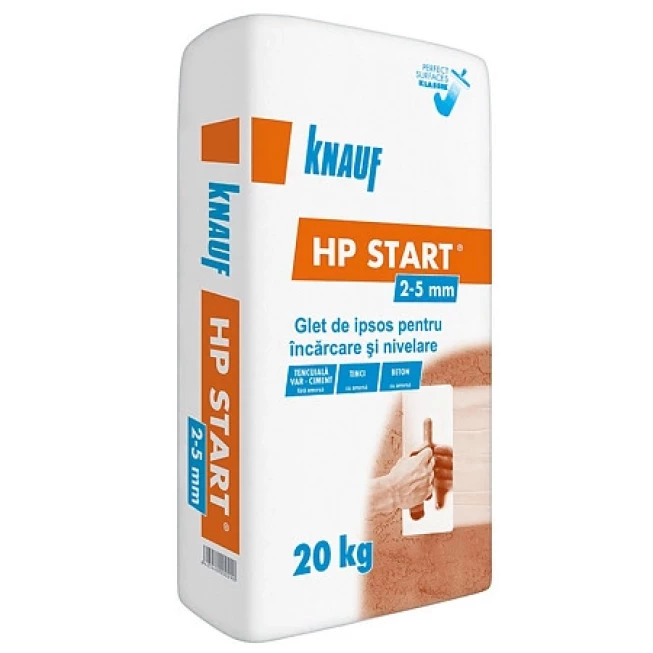 Glet incarcare si nivelare Knauf HP Start Plus, pe baza de ipsos, interior 30kg